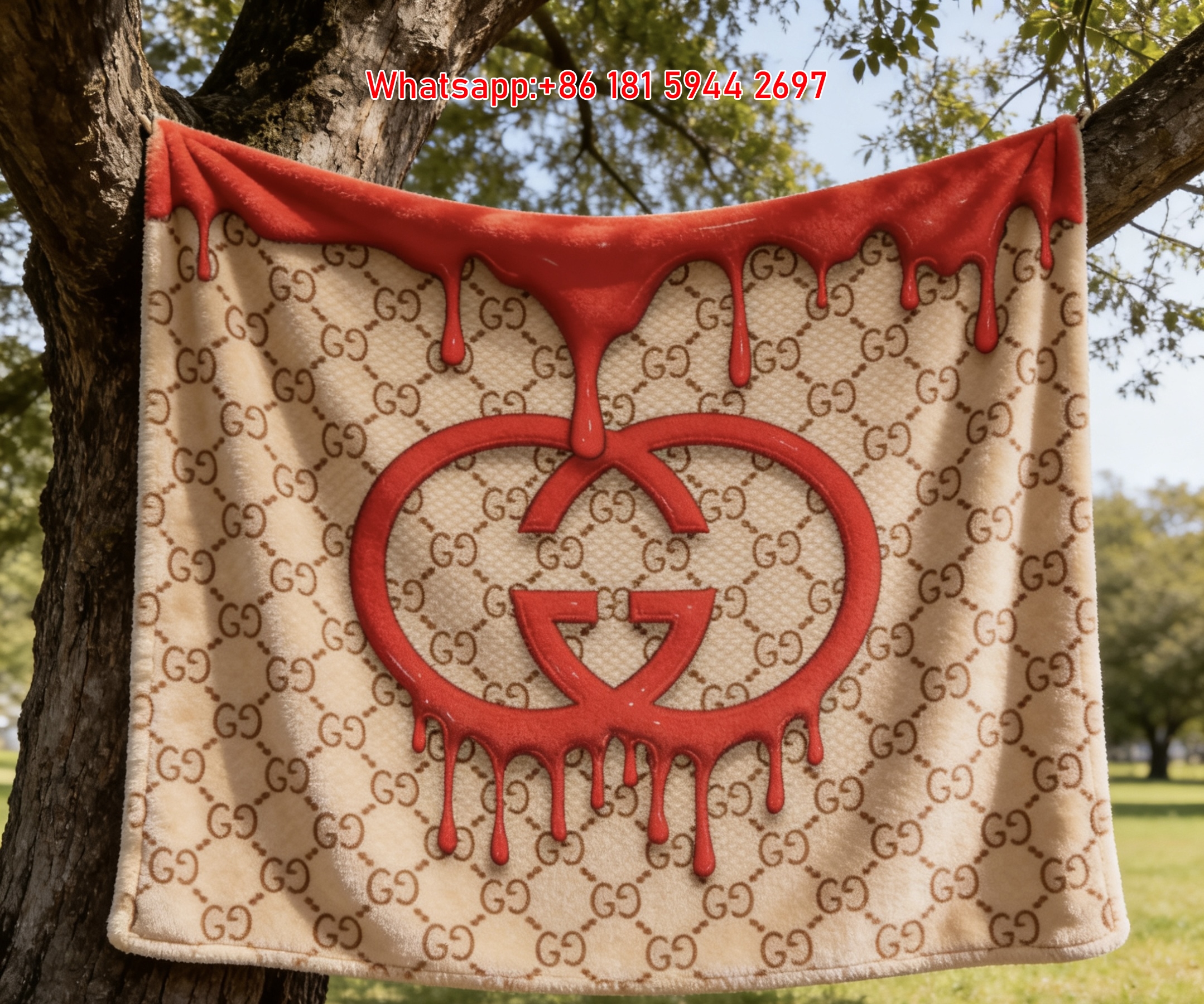 Chanel Classic Logo Flannel Throw Blanket IMG_7057